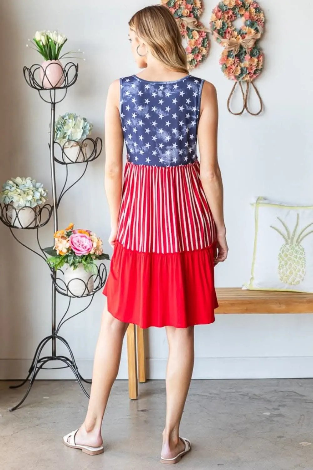 T-Shirts Trendsi Heimish Patriotic Tank Dress for Stylish Celebrati