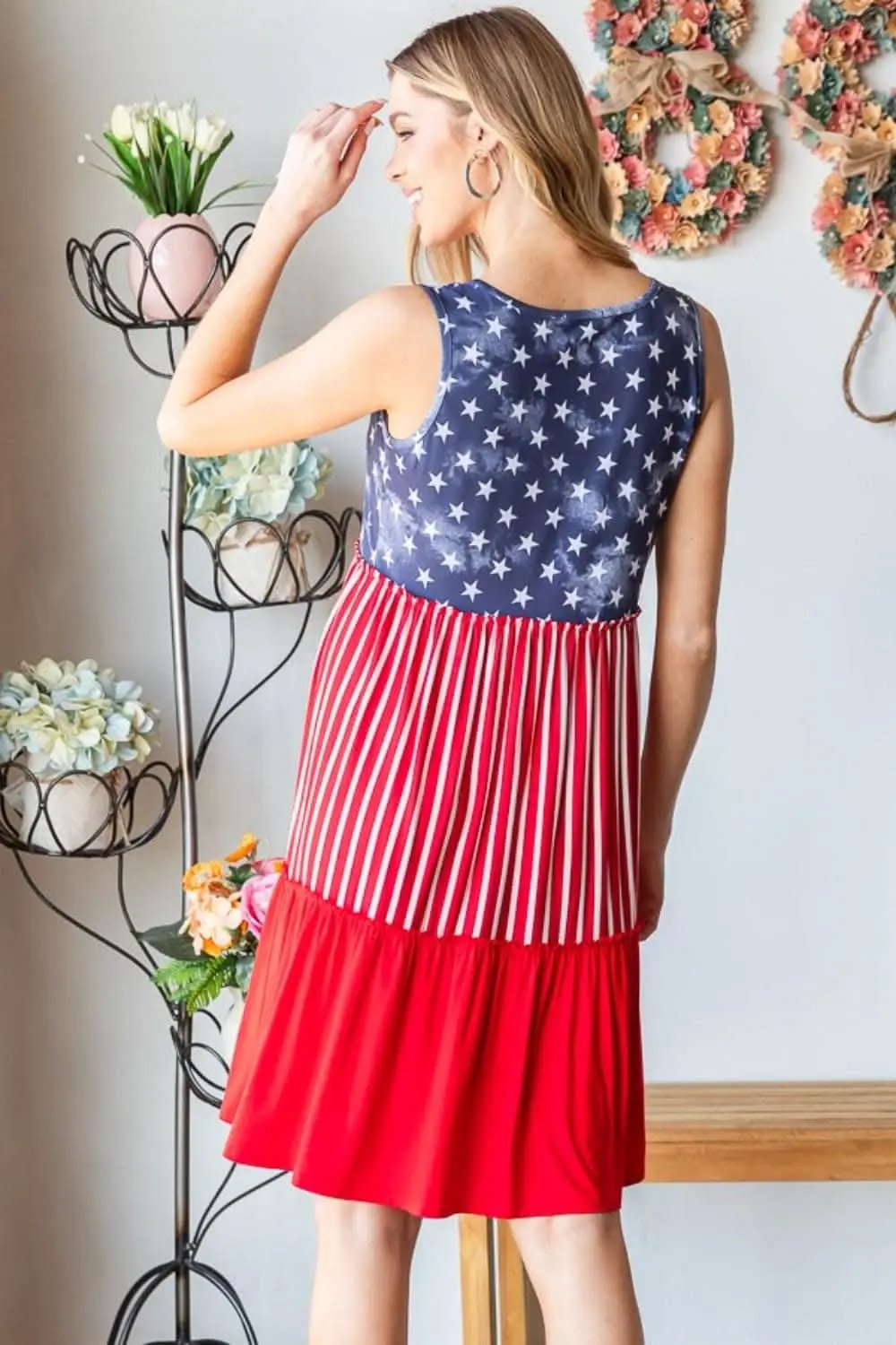T-Shirts Trendsi Heimish Patriotic Tank Dress for Stylish Celebrati