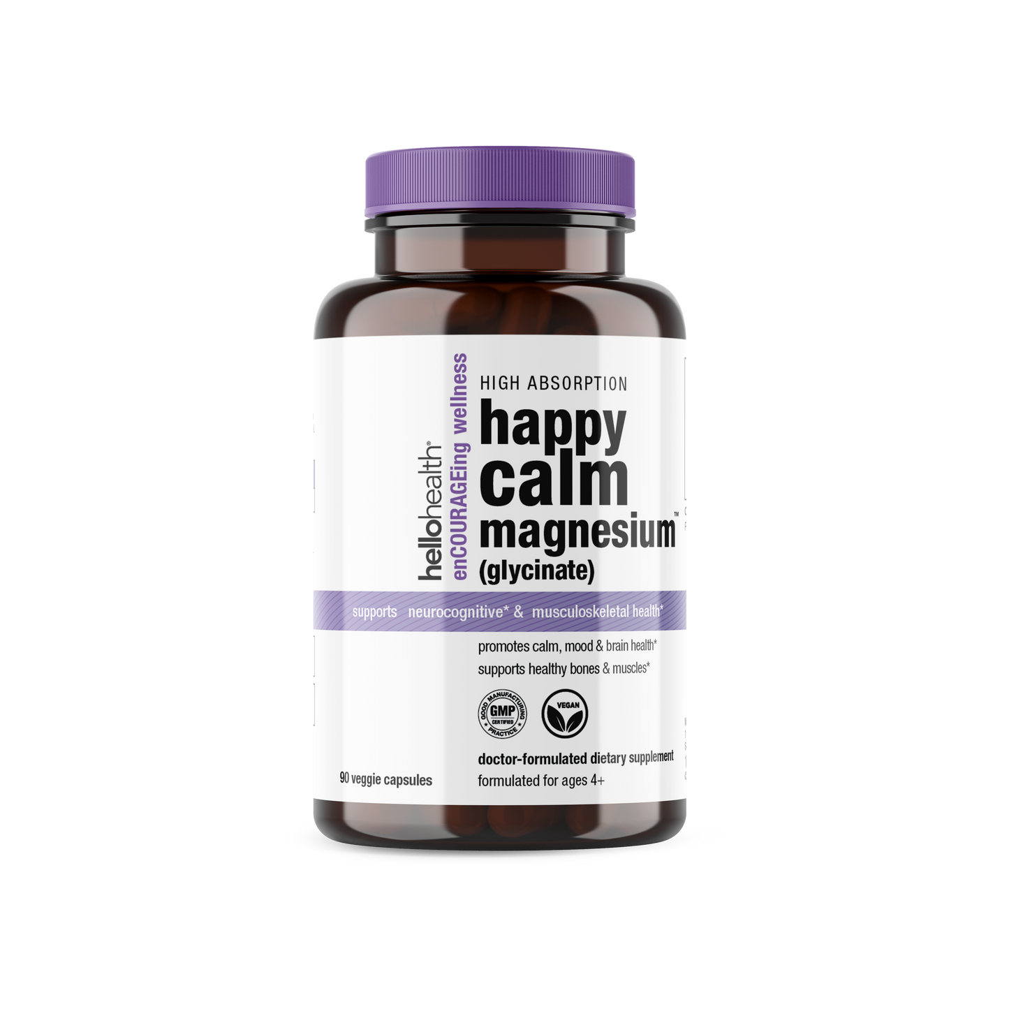 Happy Calm Magnesium Glycinate capsules