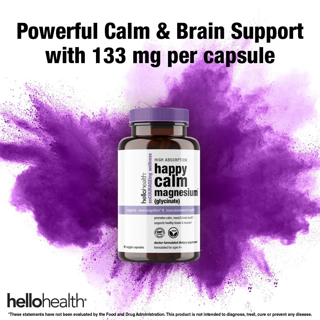Happy Calm Magnesium Glycinate capsules