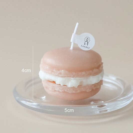 Velas aromáticas con olor a macaron