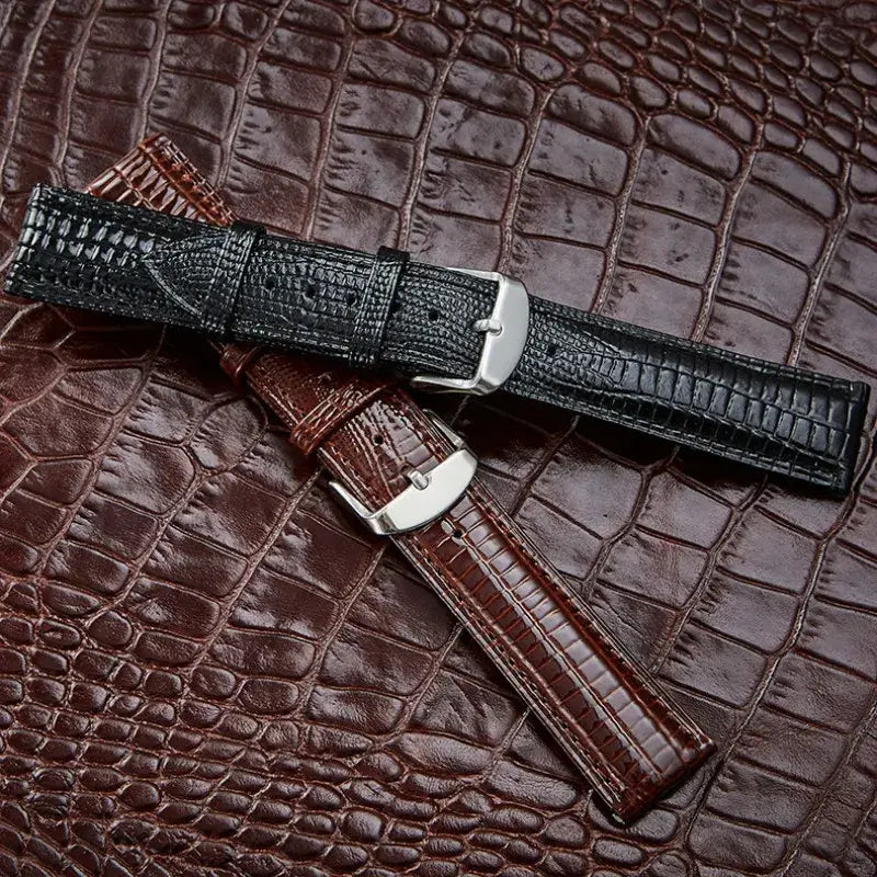 Garmin 18/20/22mm Quick Release Lizard-Grain Embossed Leather Band