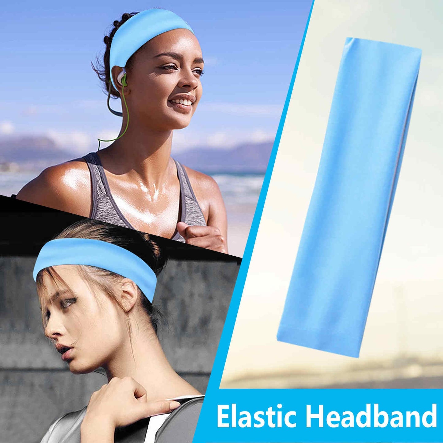 FlexFit Vibe Headband – Unisex Elastic Sports Hair Band for Fitness & Style