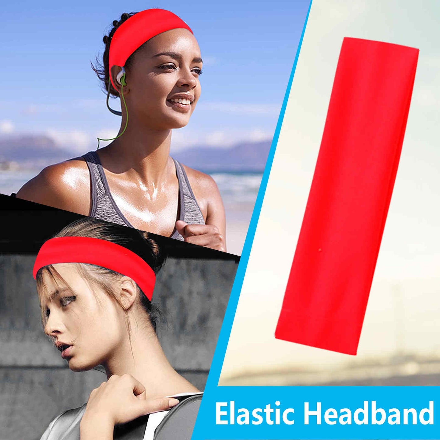 FlexFit Vibe Headband – Unisex Elastic Sports Hair Band for Fitness & Style