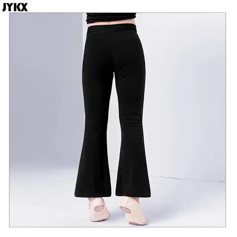 Girls' Black Cotton Pant for Dance