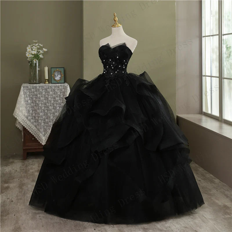 Vestidos de Quinceañera Fiesta de Gala Encaje Bordado Sin Tirantes Vestido de Fiesta Personalizado Vestido de Quinceañera Tallas Grandes Vestido de Quince Robe