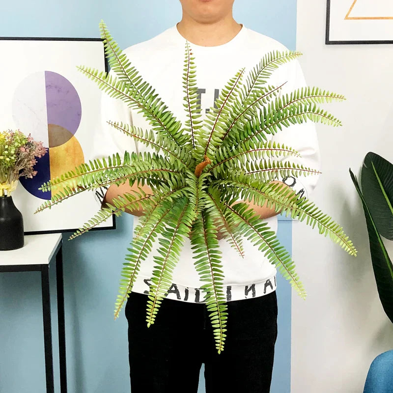 Dlight Decor 65cm Tropical Persian Palm Fern with Hanging Leaves