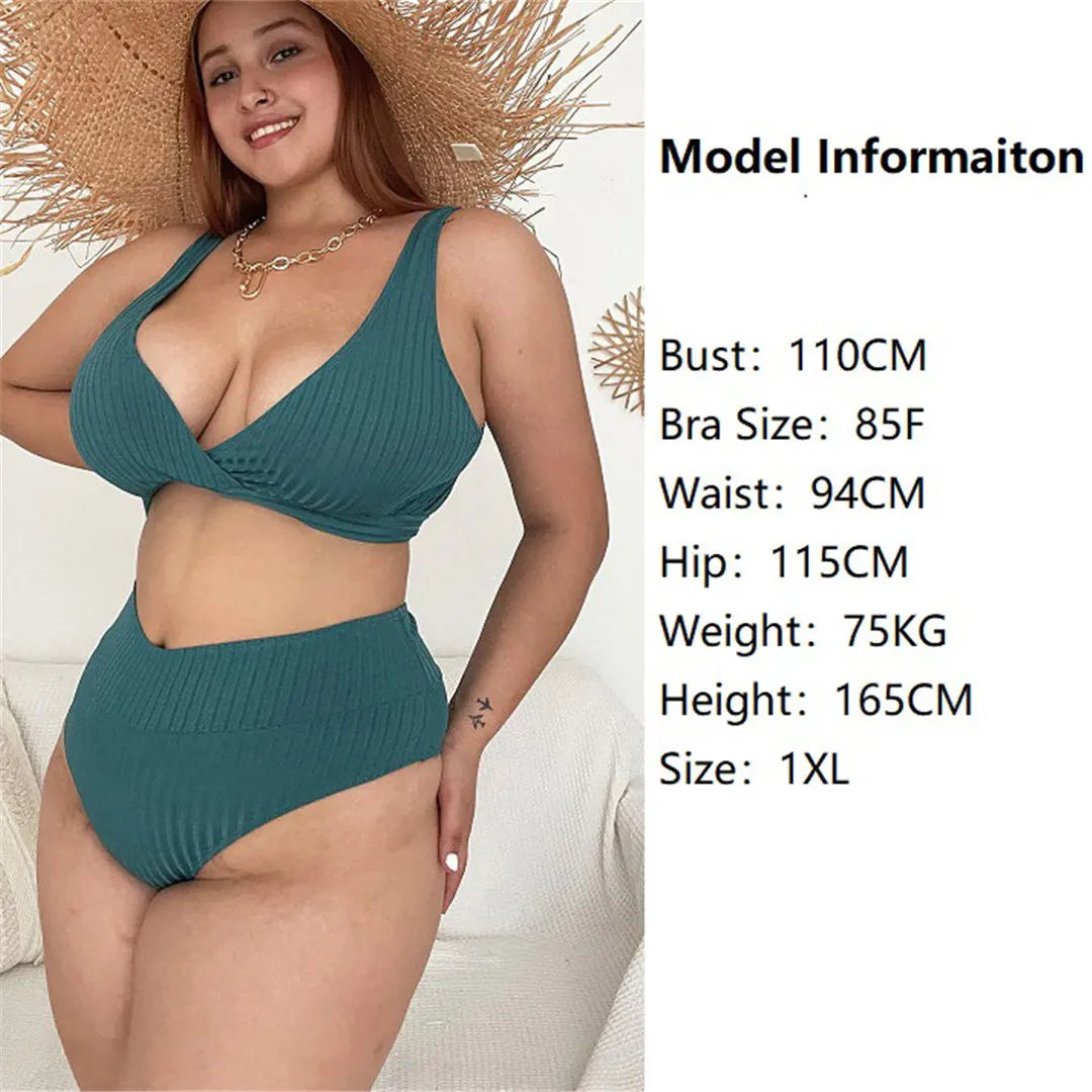 0XL - 4XL New Leopard Bikini Plus Size Large Size Swimwear Women Swimsuit Female Two-pieces Bikini set Bather Bathing Suit K3977