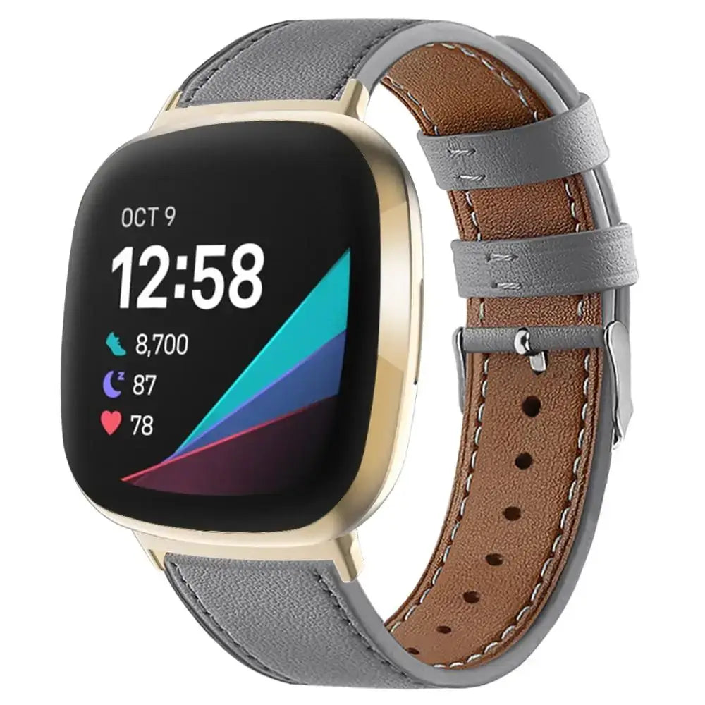 Fitbit Versa 4, Versa 3, Sense 2 & Sense Classic Leather Strap