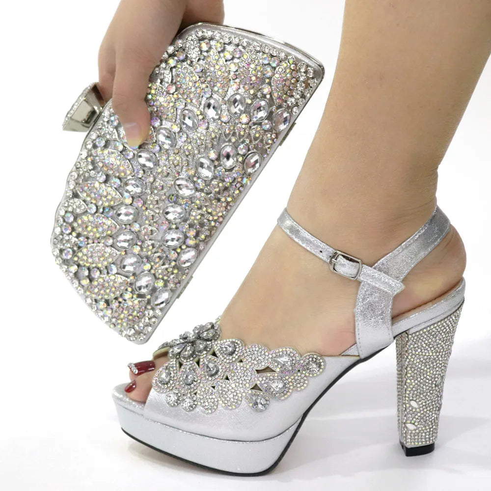 Conjunto de zapatos y bolso italianos HLO1-28