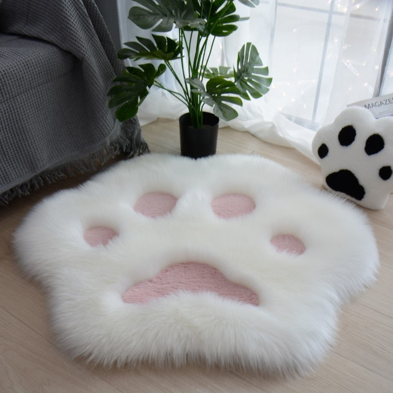 Alfombra de felpa de pata de gato