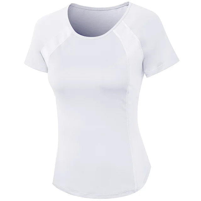 Women's Breathable Mesh Running Shirt   Quick Dry  Elastic Yoga Top