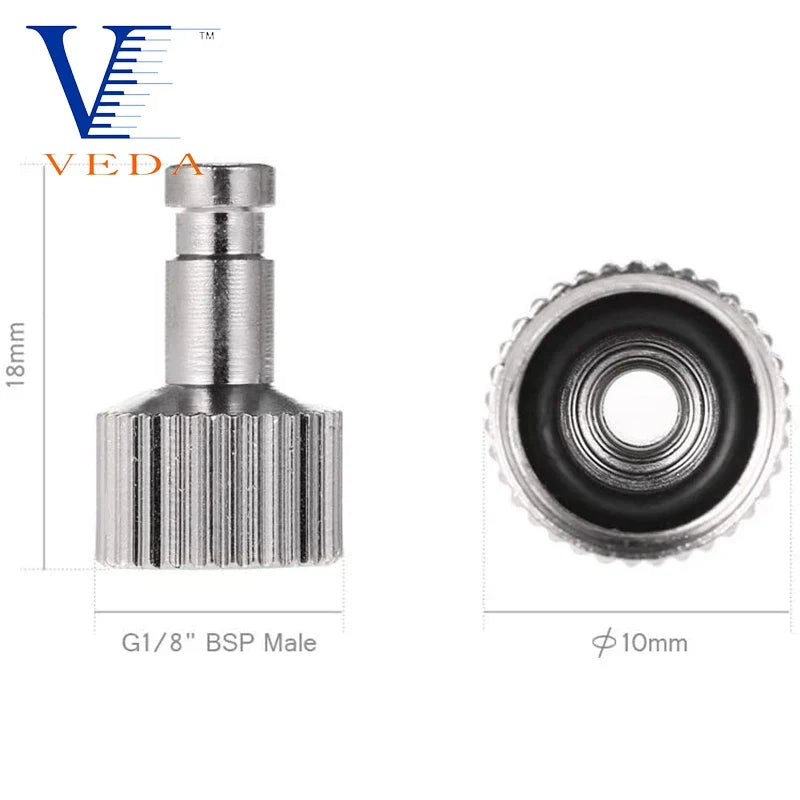 1/2/5Pcs Airbrush Quick Release Plug Coupling Disconnect Coupler Release Adapters with 1/8"Male Fitting Airbrush Accessories