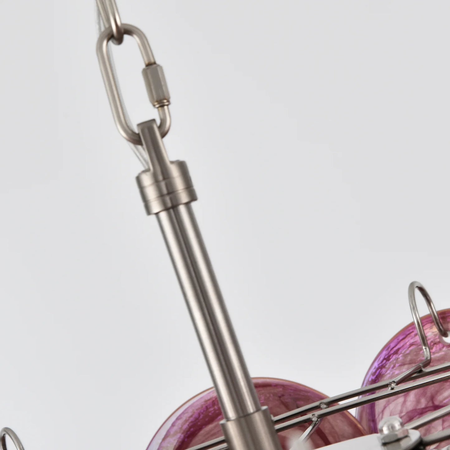 Araña de Murano con Discos Rosados