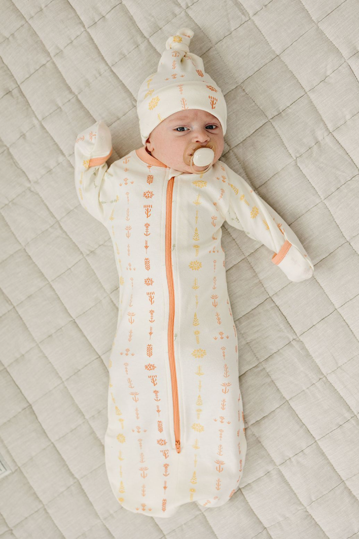 Saco de dormir de algodón orgánico con certificación GOTS - Boho Floral