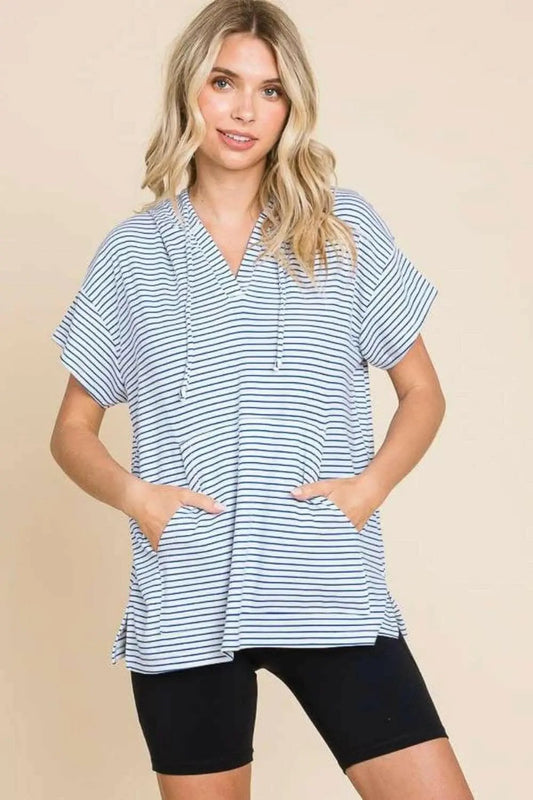 Acaban de llegar las camisetas Trendsi - Sudadera con capucha y rayas elegantes