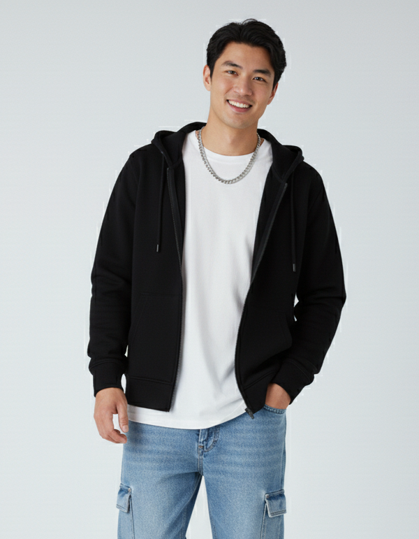 Sudadera con Capucha de Cremallera Gruesa P2017