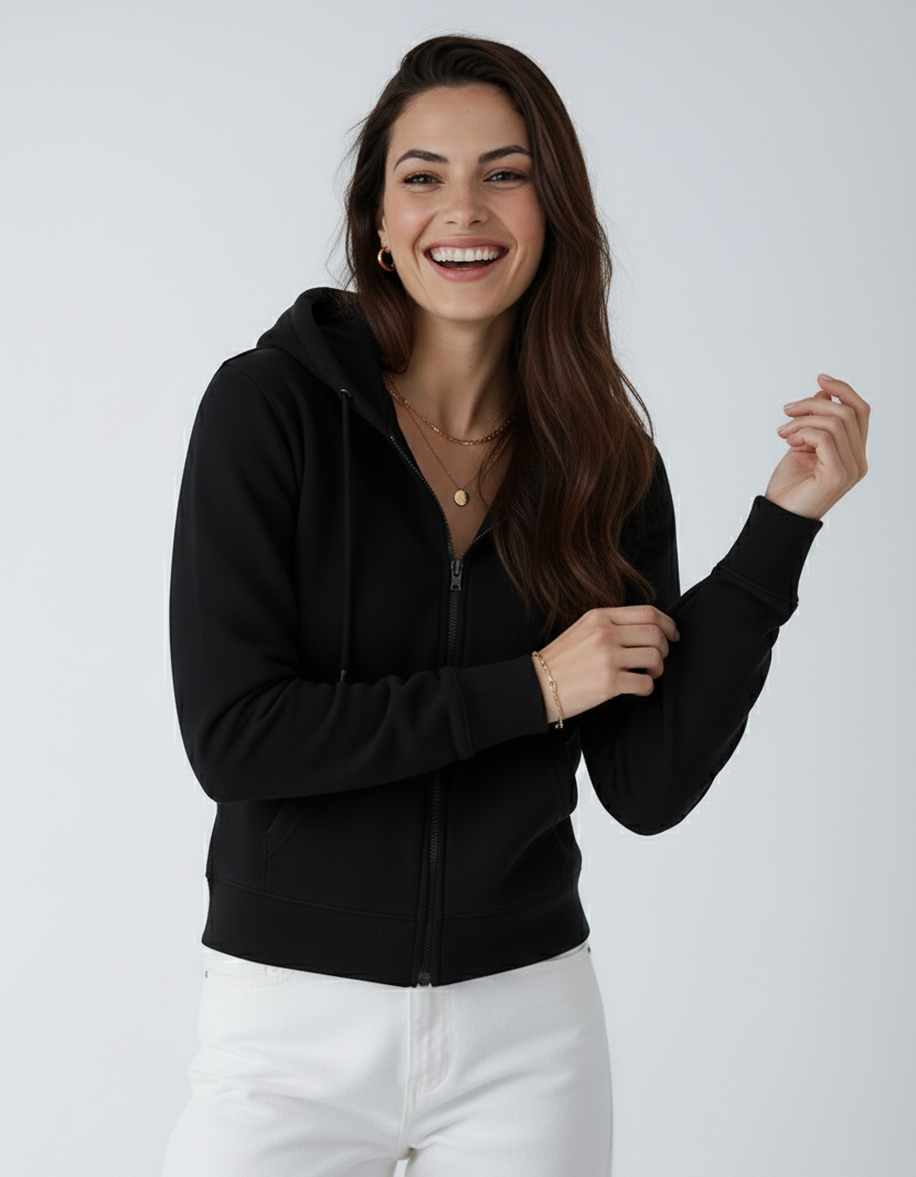 Sudadera con Capucha de Cremallera Gruesa P2017