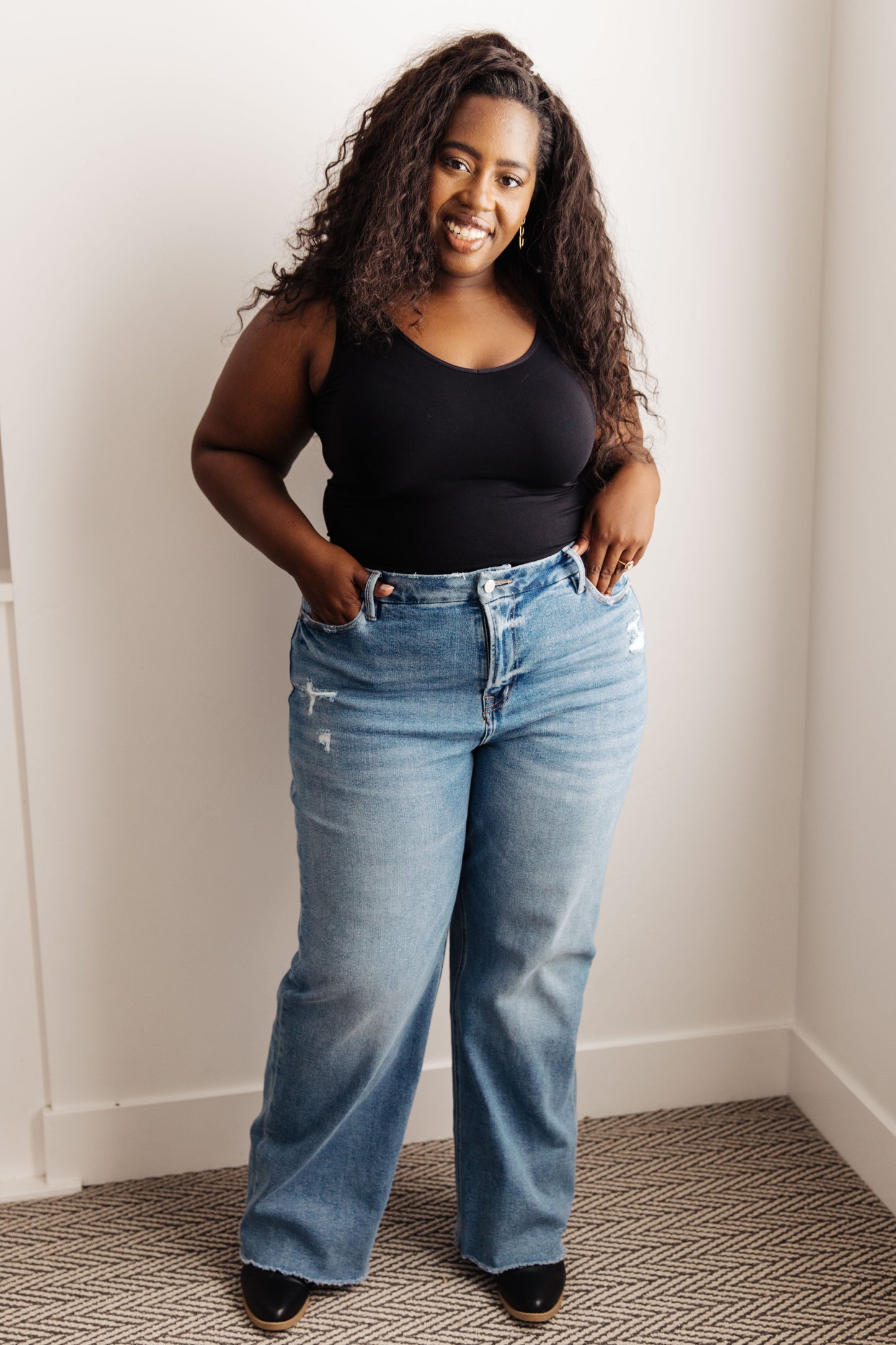 Hope Jeans de pernera ancha tiro alto
