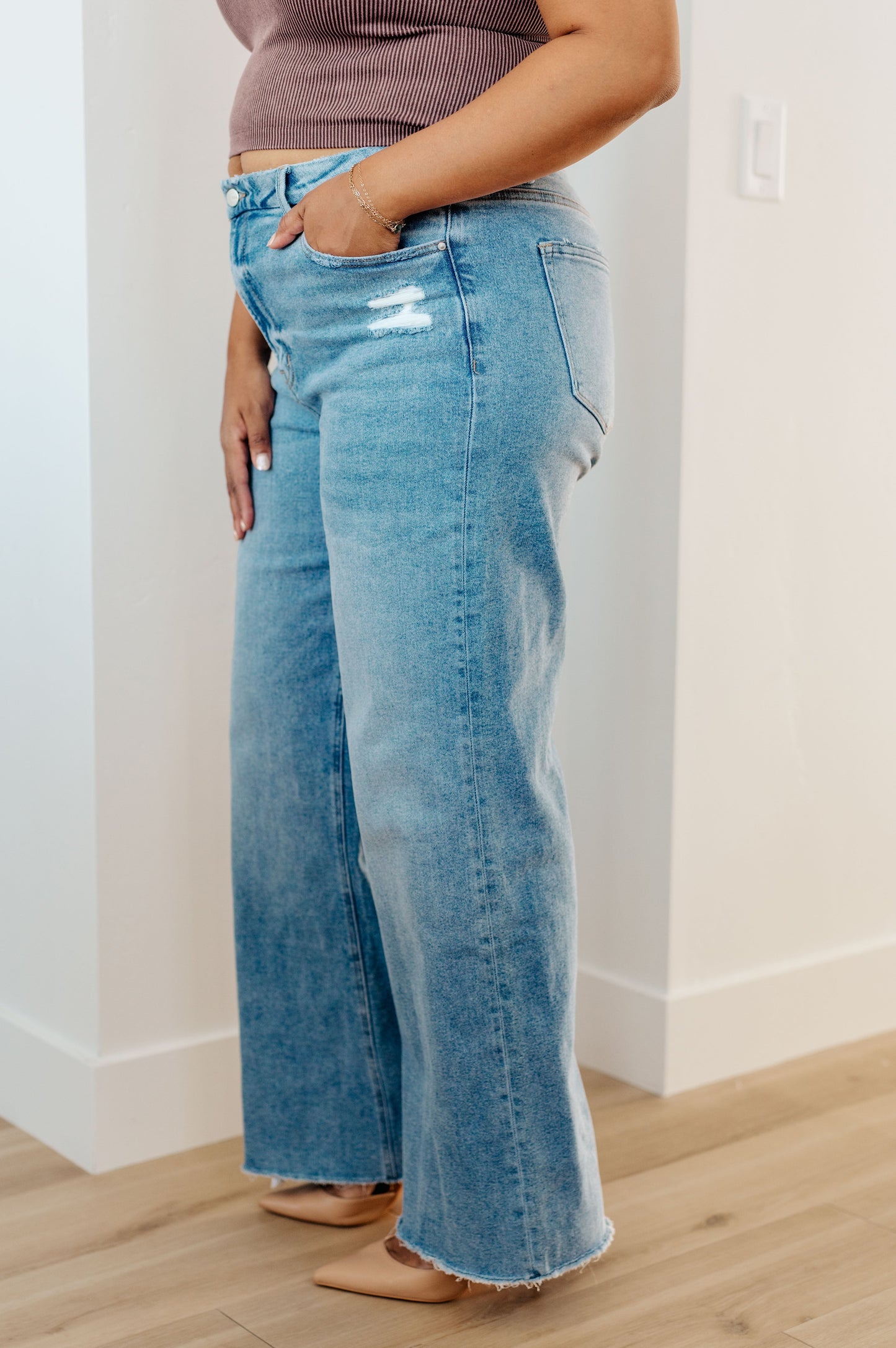 Hope Jeans de pernera ancha tiro alto