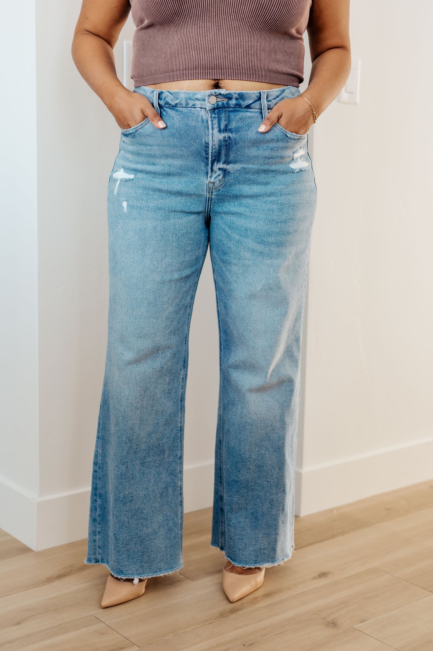 Hope Jeans de pernera ancha tiro alto