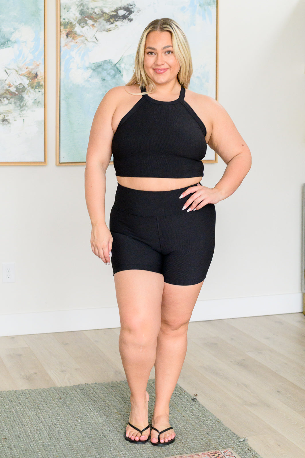 Pantalones cortos de ciclista Hot Girl Walks en negro
