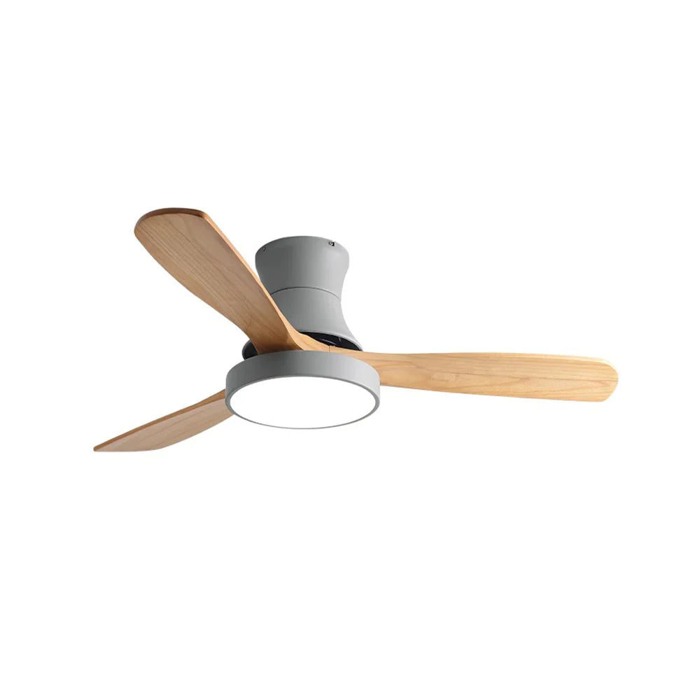 Lámpara de ventilador de techo de aspas de madera Hugger