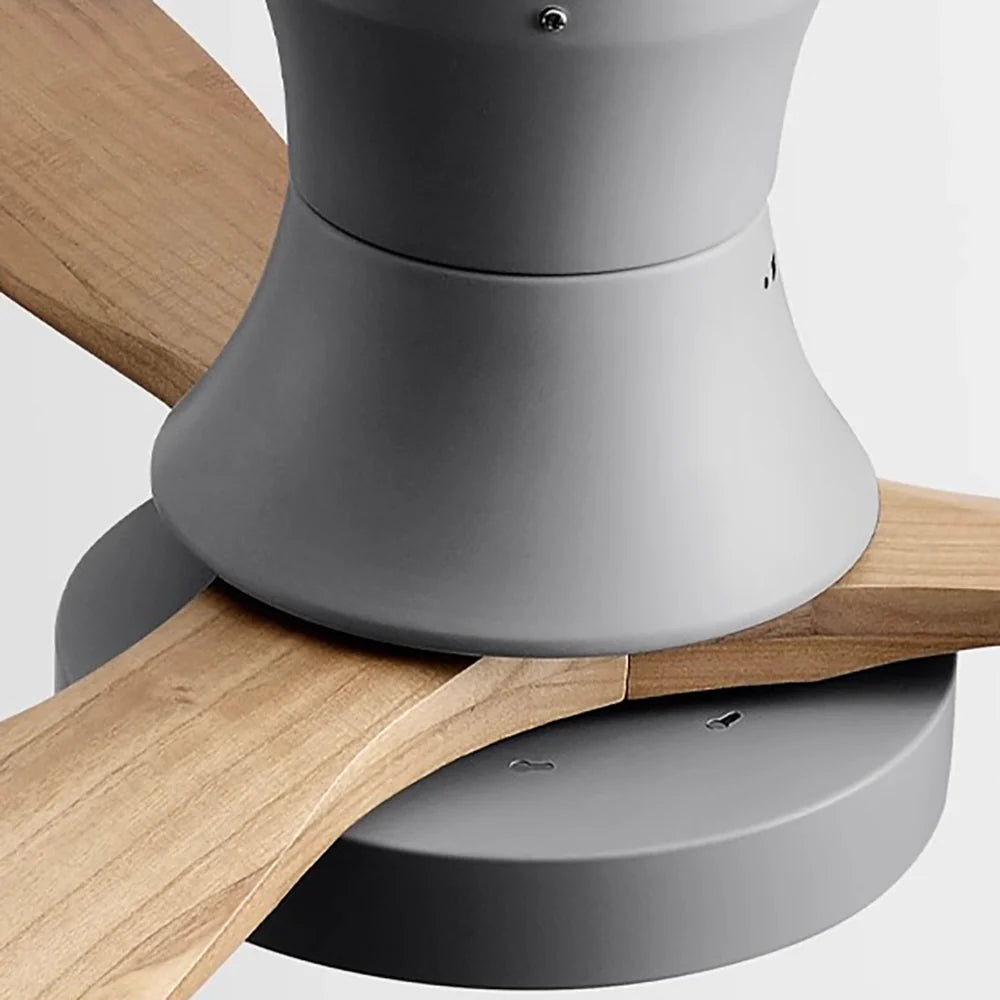 Lámpara de ventilador de techo de aspas de madera Hugger