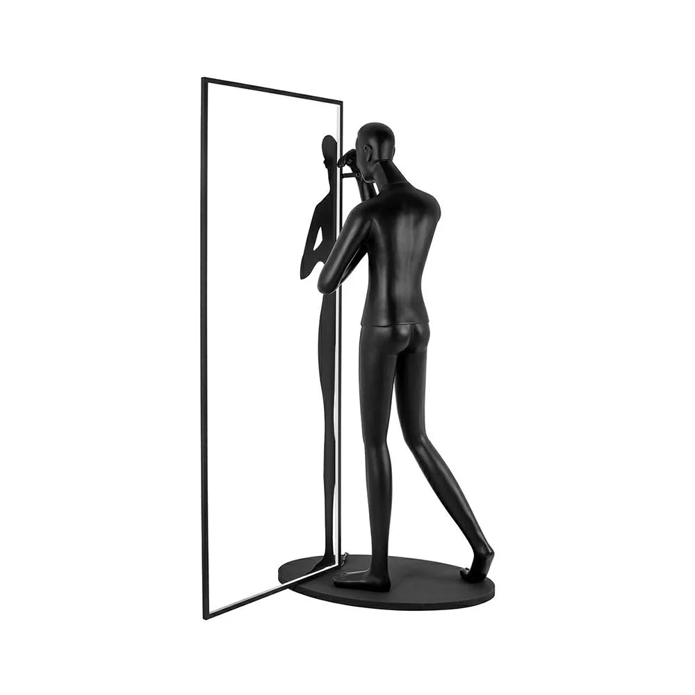 Lámpara de pie Escultura de espejo humano