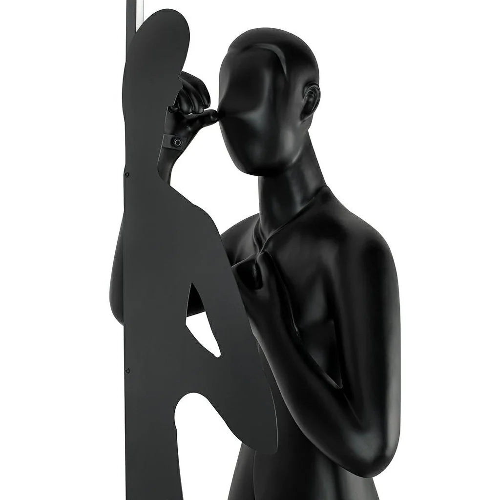 Lámpara de pie Escultura de espejo humano