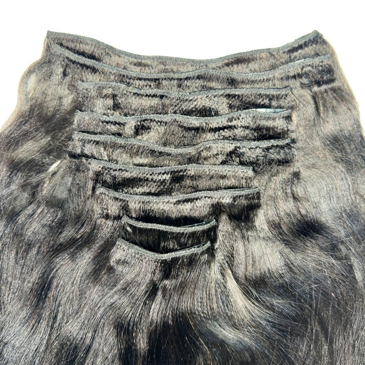 Extensiones de cabello 100% humano Yaki Liso de quita y pon