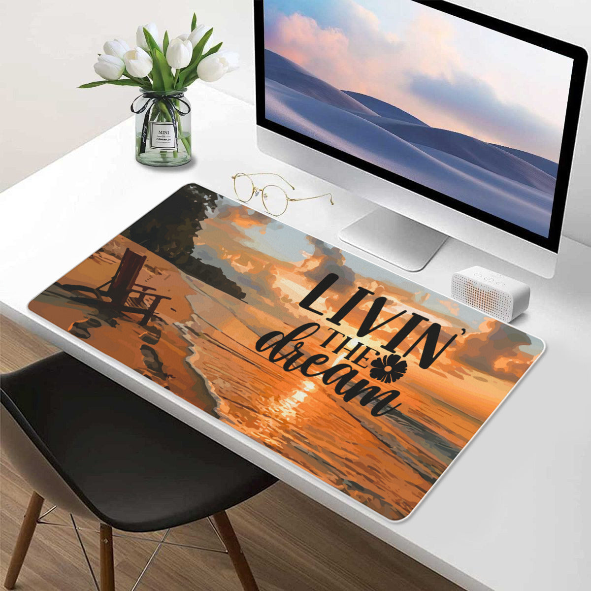 Livin' the Dream Beach Sunset Large Mousepad Desk Mat -available in 2 sizes