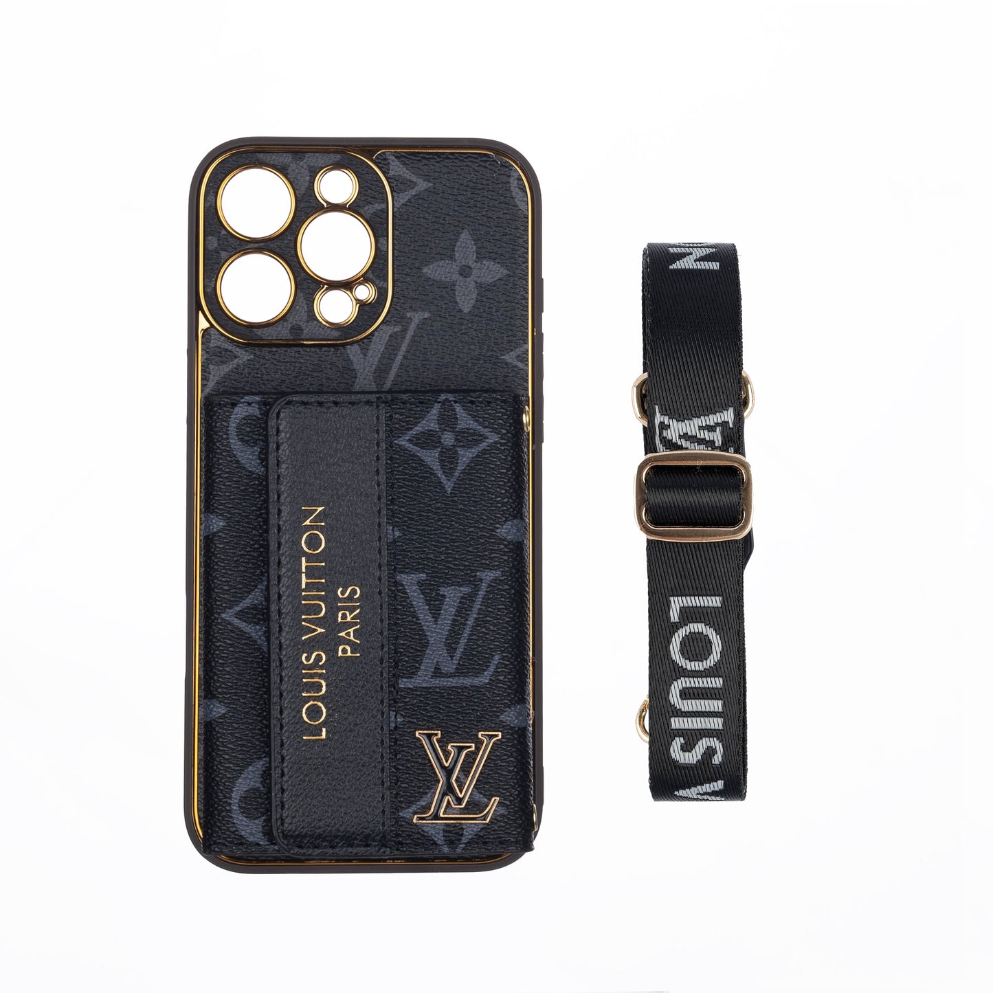 Estuche de teléfono con tarjetero de lujo, nuevo clásico