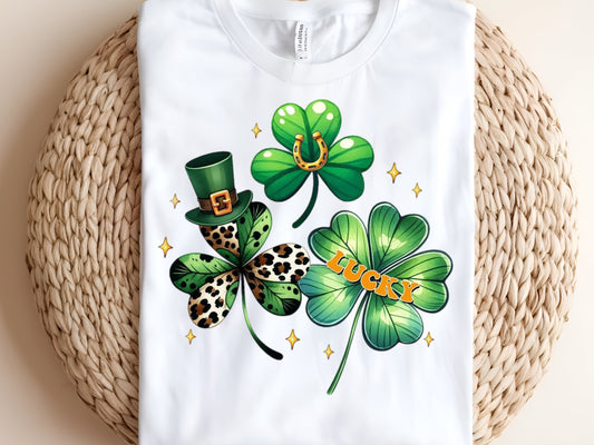 Camiseta de trébol de la suerte