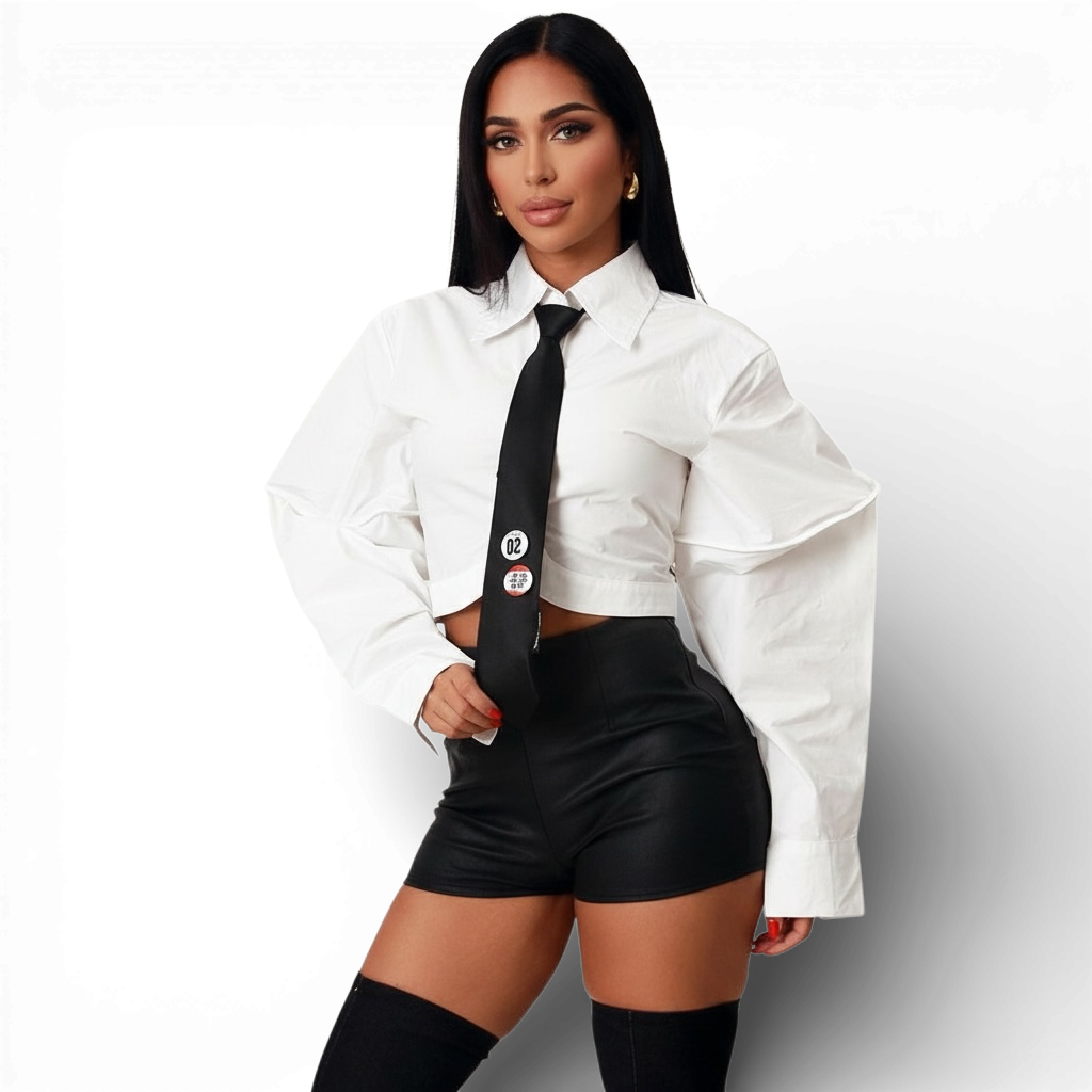 Camisa y corbata de popelina Power