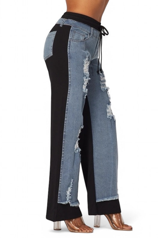 Pantalones vaqueros de mezclilla y chándal "Still Got It"