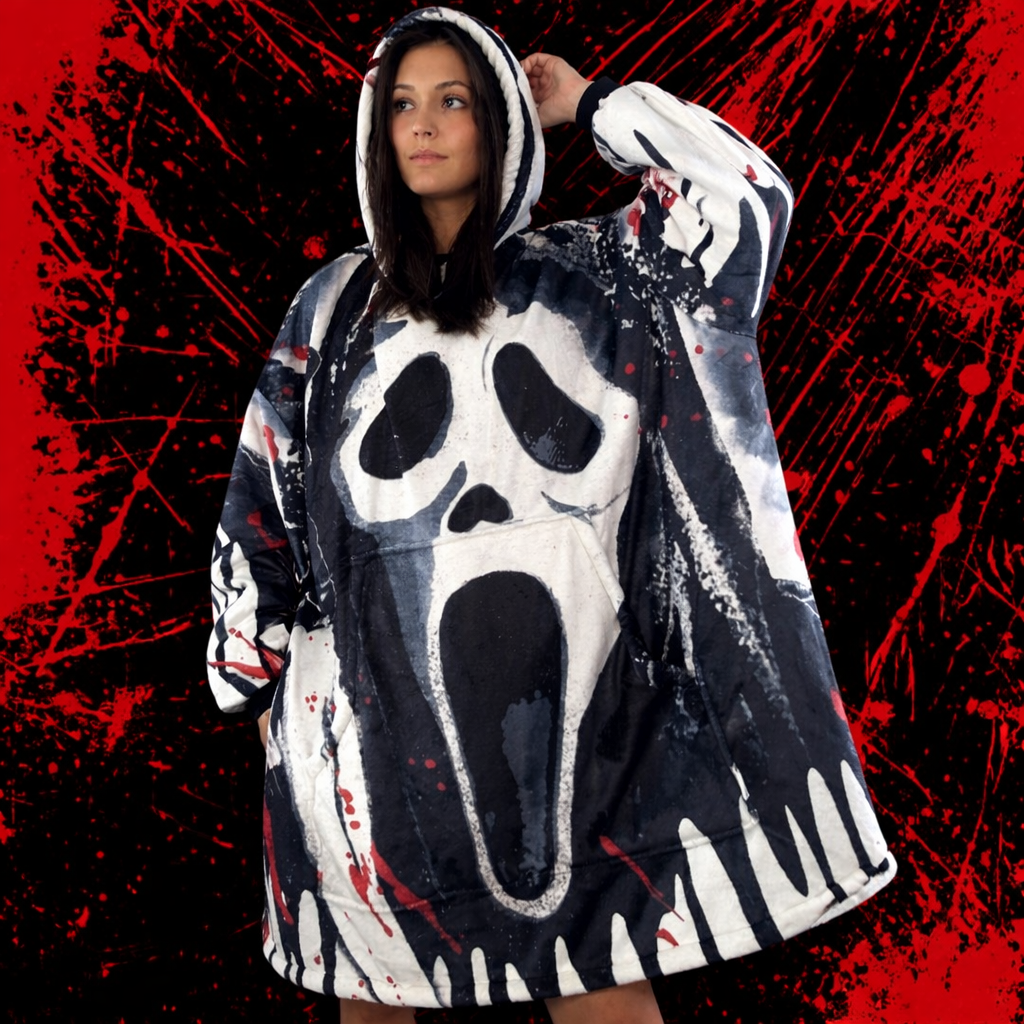 Sudadera con capucha y manta de Ghost Face para niños y adultos