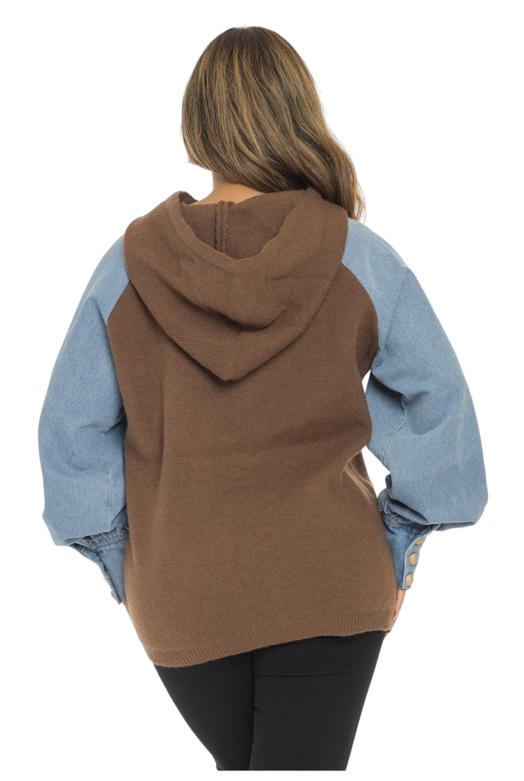 Sudadera con capucha de mezclilla