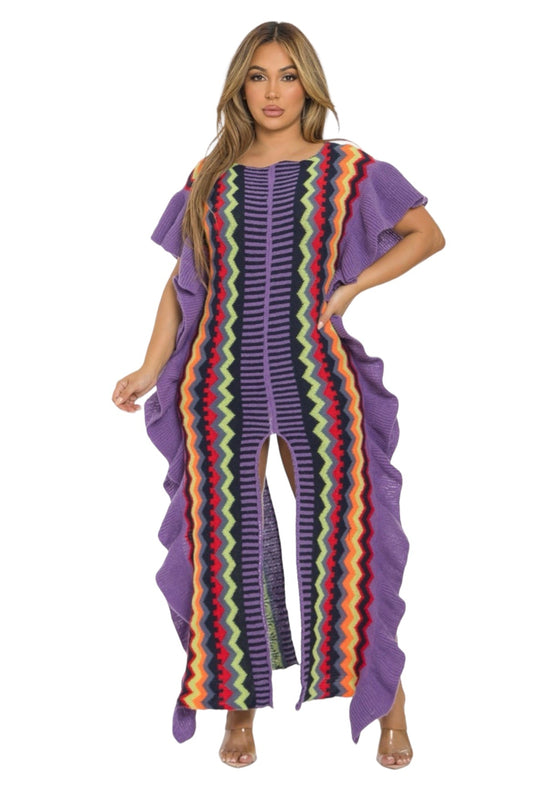 Maxivestido/Salida de baño de punto