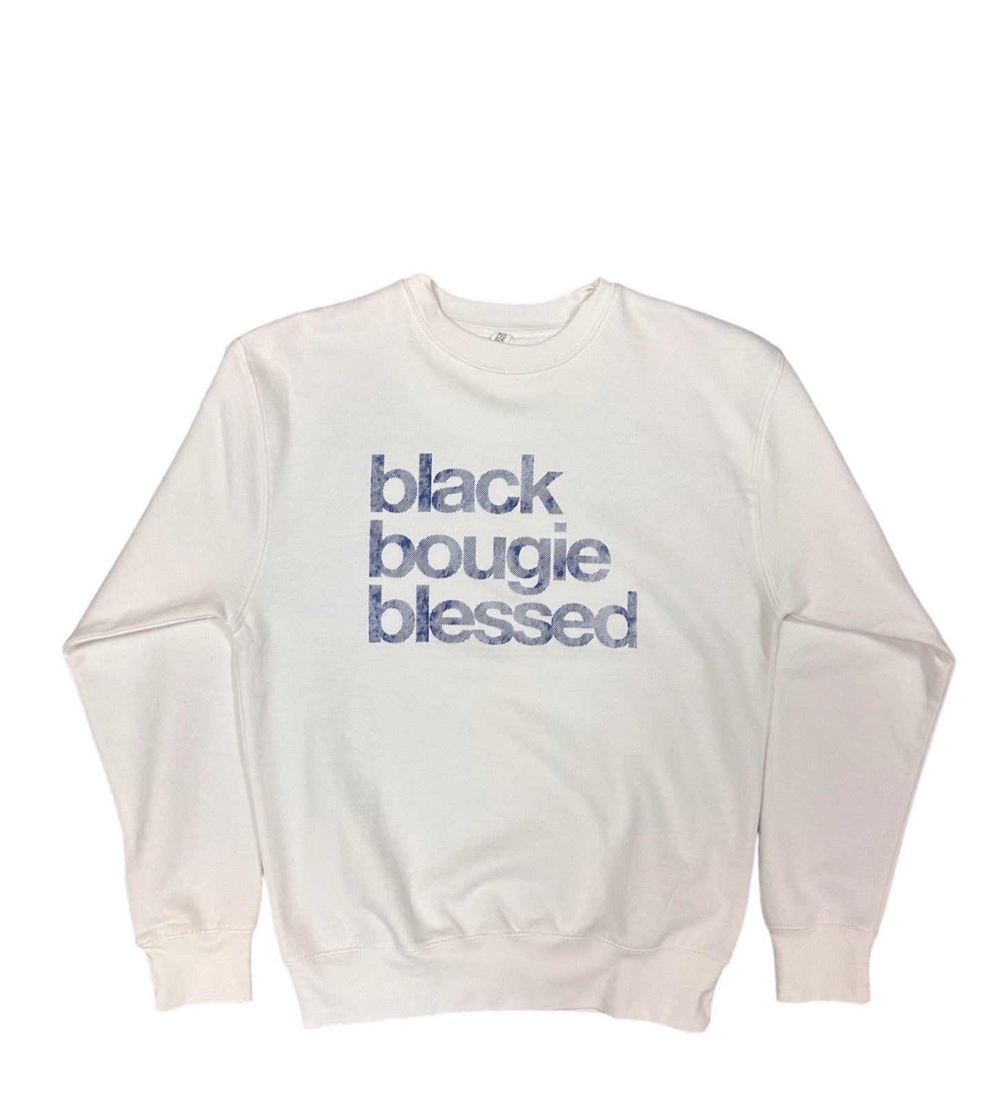 Sudadera Black Bougie Blessed - Ilusión de mezclilla