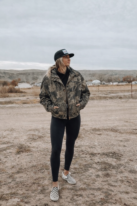 Chaqueta oversize de camuflaje
