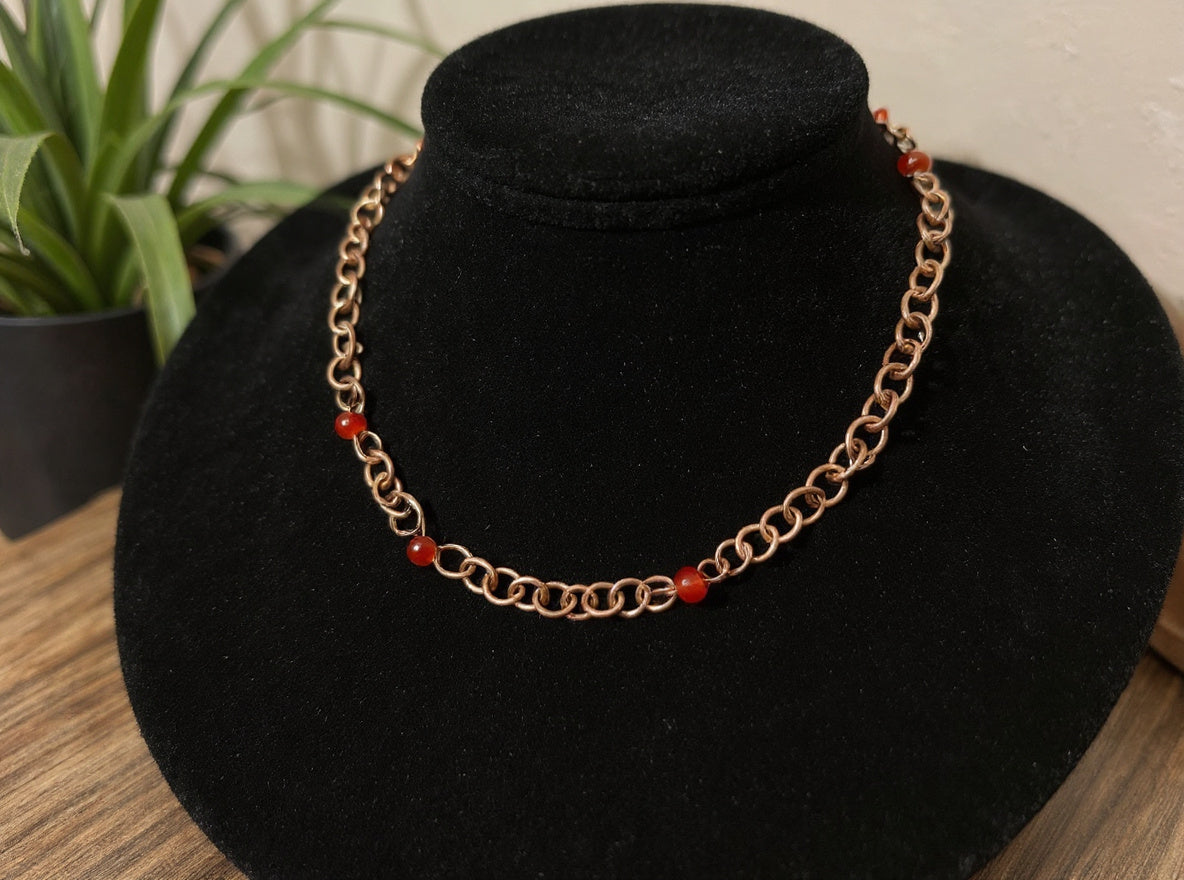 Yvng Gahd Beaded Copper Necklace