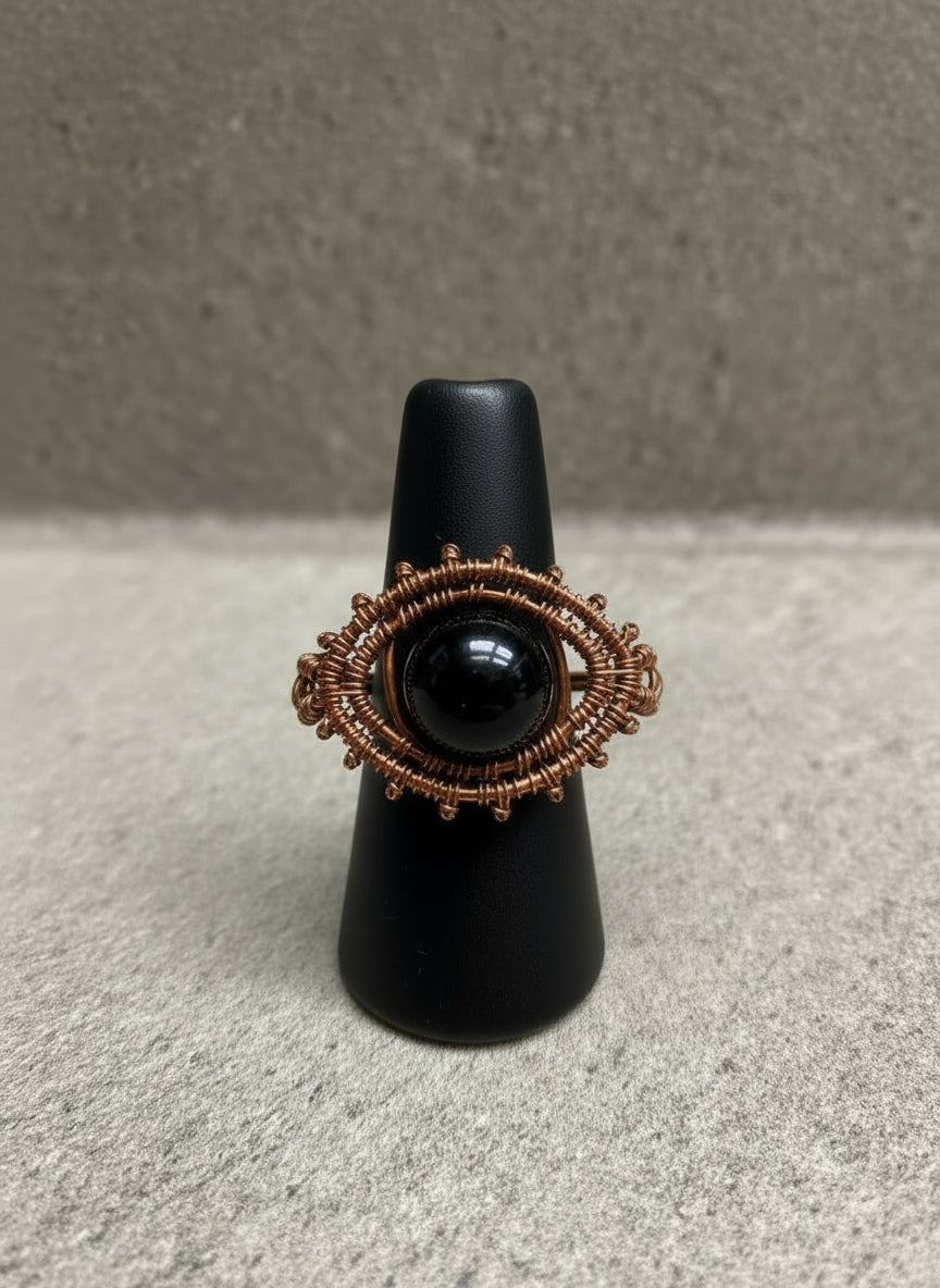 Wire Wrapped Eye Ring Design # 2
