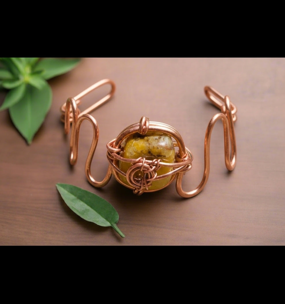 iamevibez Wire wrapped 3rd Eye Cuff Bracelet