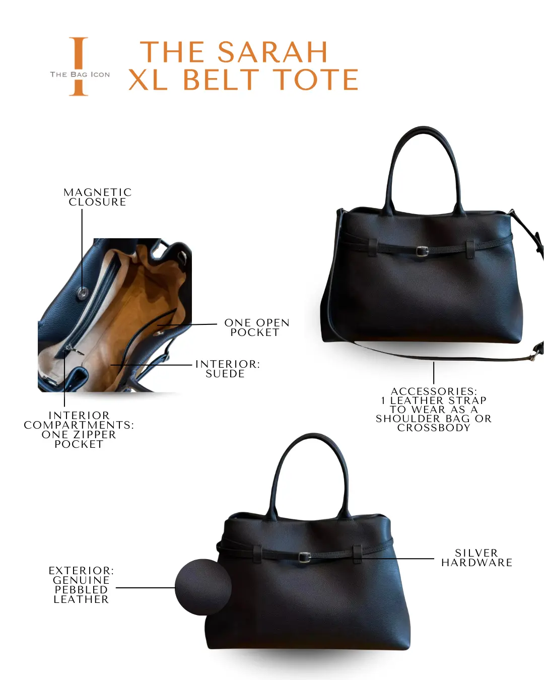 EL BOLSO GRANDE XL SARAH CON CINTURÓN