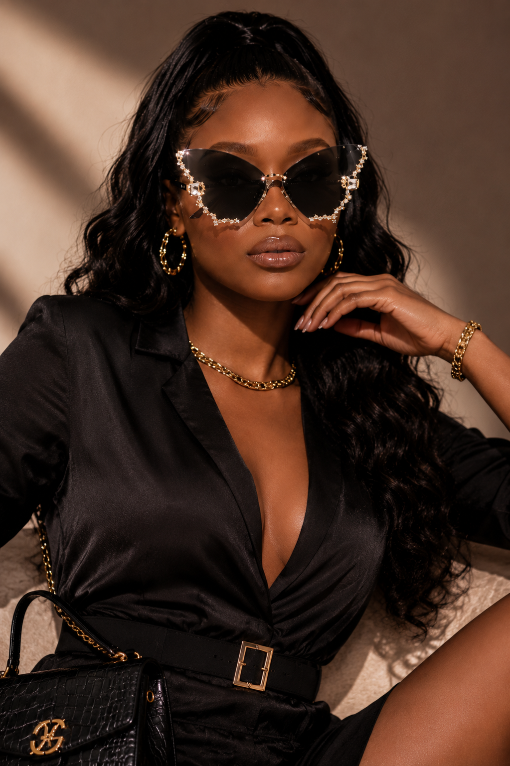 Rimless Butterfly Sunglasses