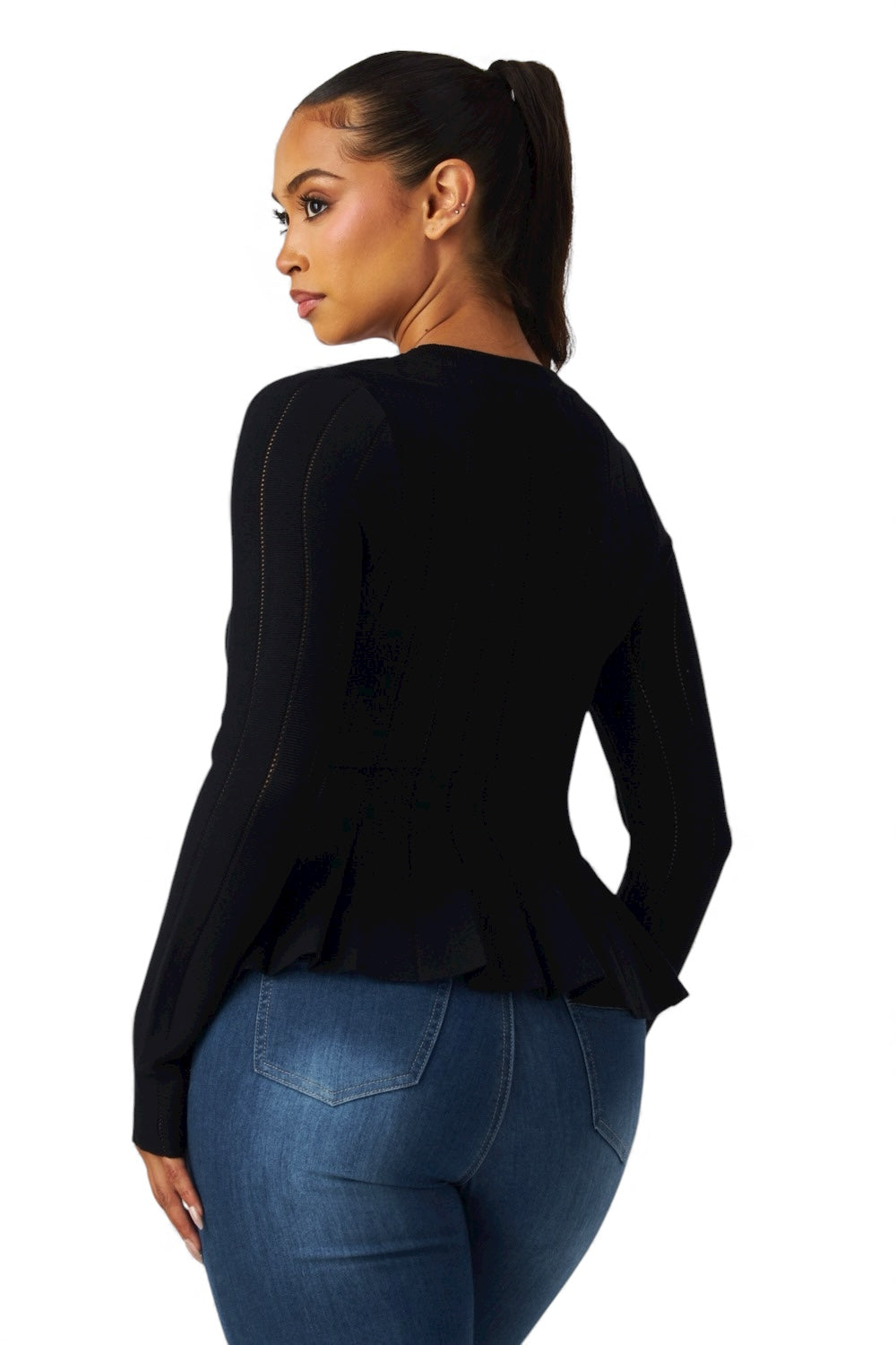 Top de punto peplum Norelle