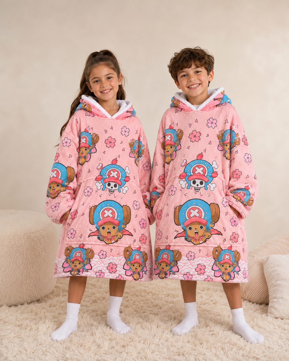 Sudadera con capucha y manta de Tony Chopper de One Piece para niños y adultos | OLM Toys