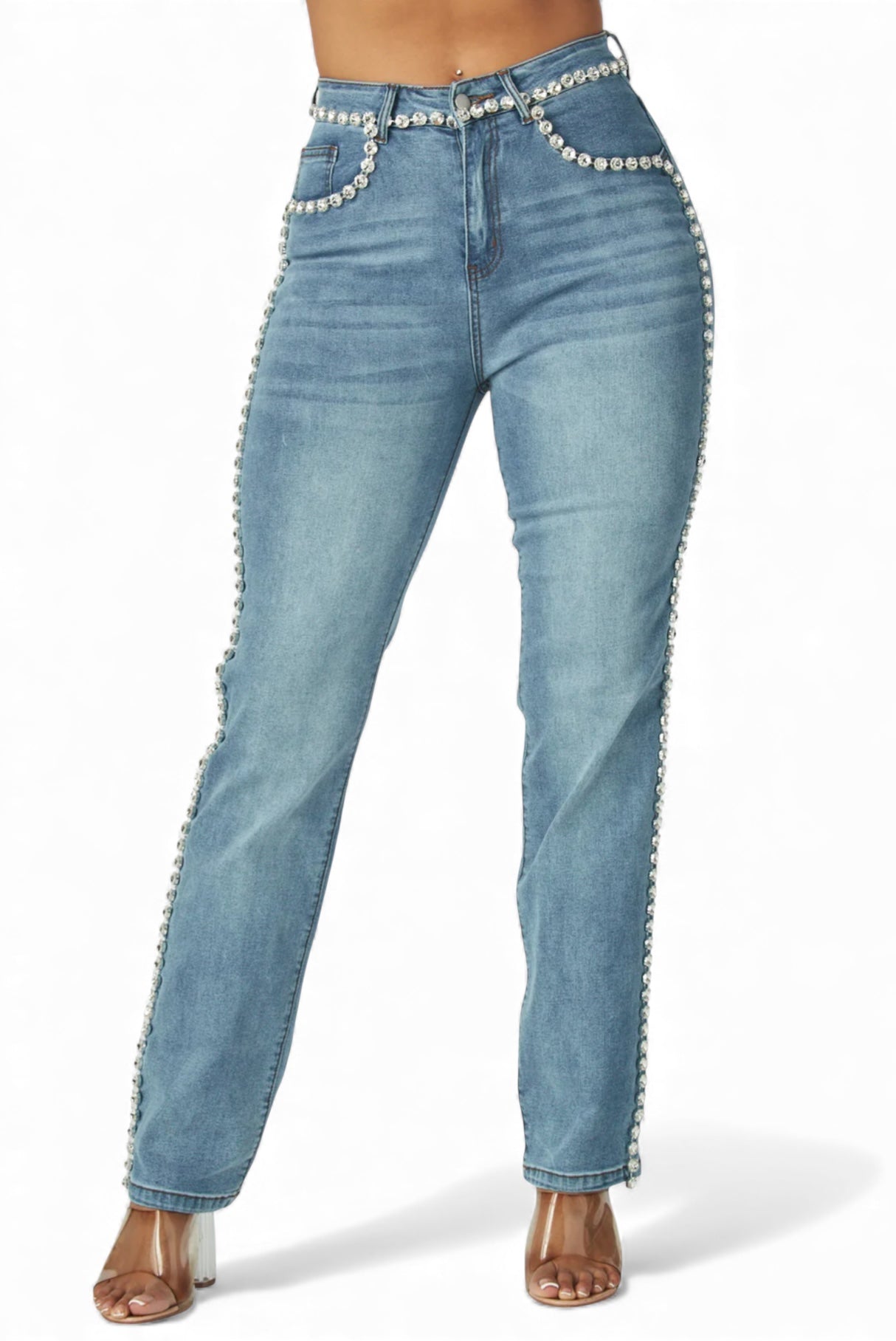 Pantalones vaqueros Avianna con pedrería