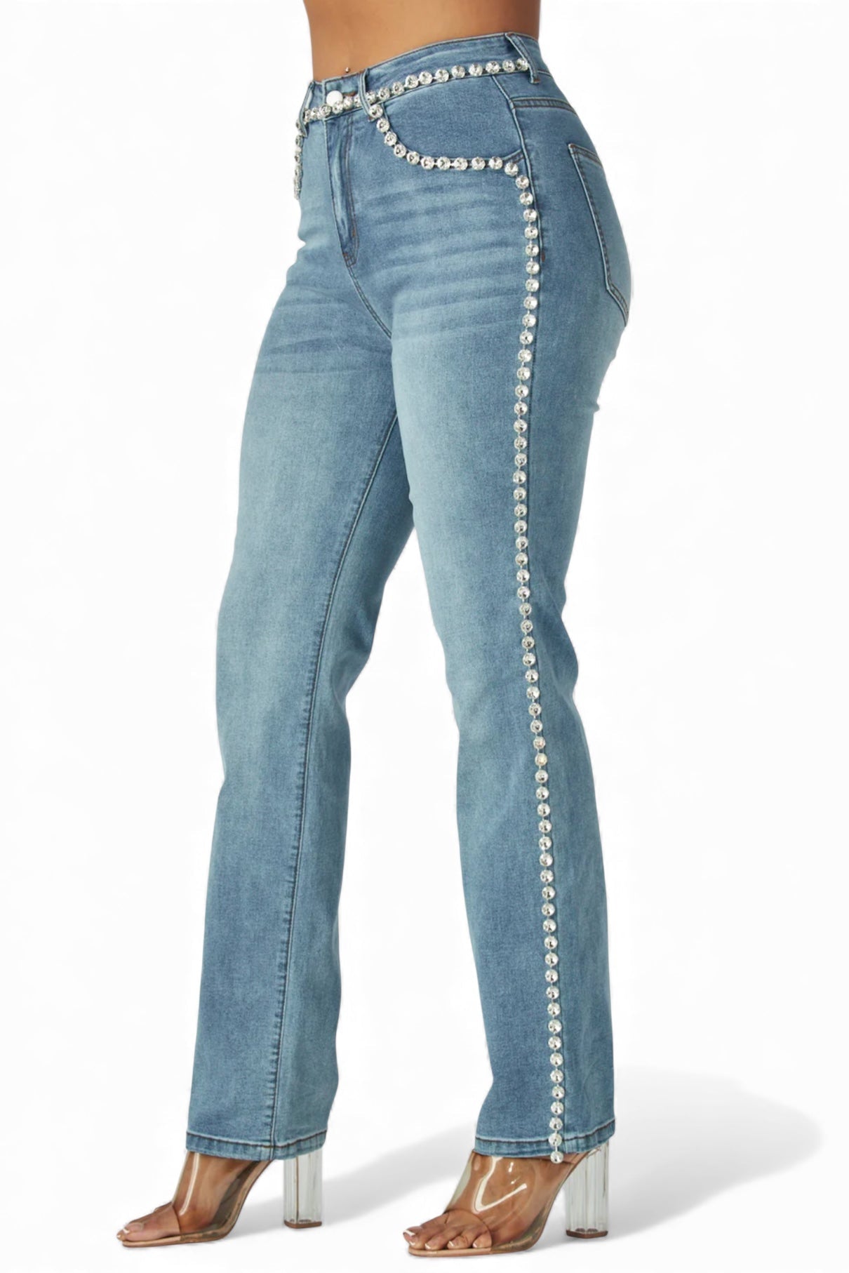 Pantalones vaqueros Avianna con pedrería